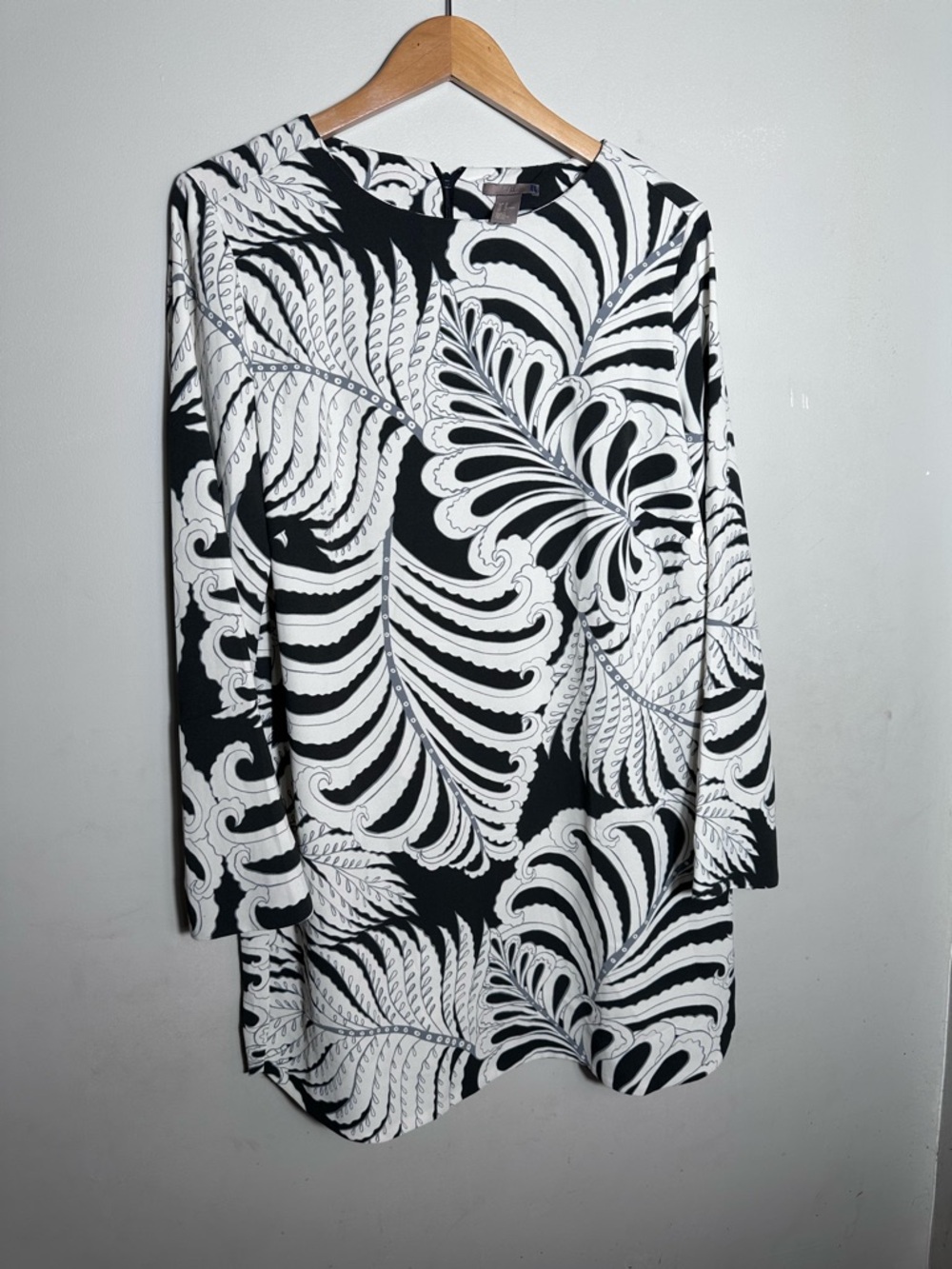 SOLD Long Tropical Floral Print Blouse
